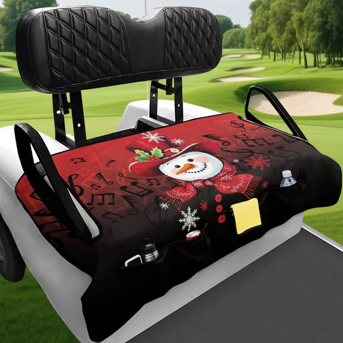 Semiouray Waterproof golf cart seat protector keeps seats dry in rain or snow.