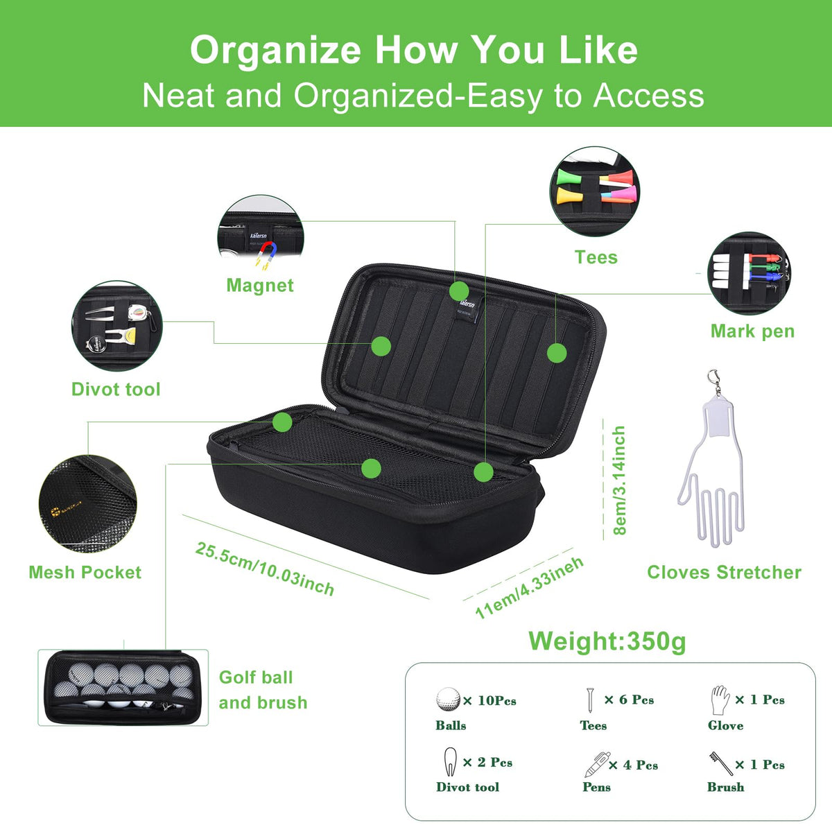 SENIKO accessory bag handheld handle enables easy pickup between holes.