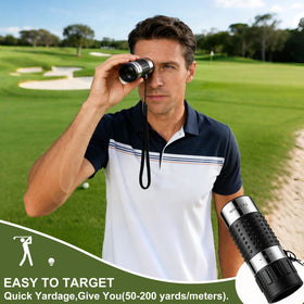 Seticek rangefinder for quick distance readings on the course.