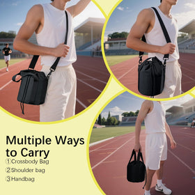 Sevance shot put bag has a drawstring closure for quick access and secure storage