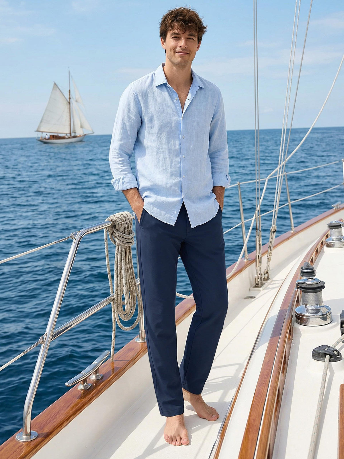 SEVEGO Extra Long Pants back-pocket closeup showing secure storage for essentials.
