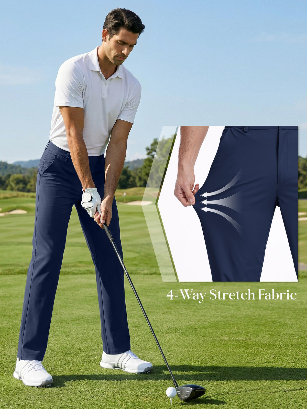 SEVEGO Extra Long Pants flat-front design for a polished, versatile look.