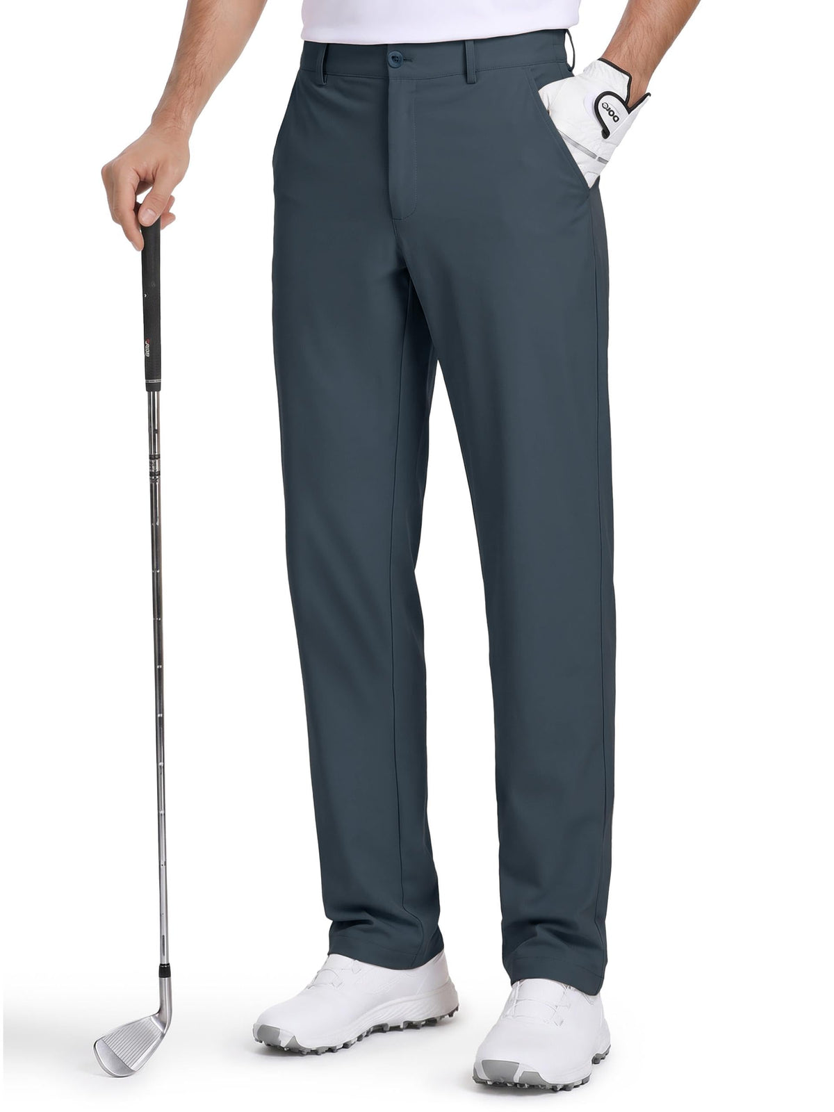 SEVEGO extra tall golf pants front view showing sleek silhouette for tall players on the course
