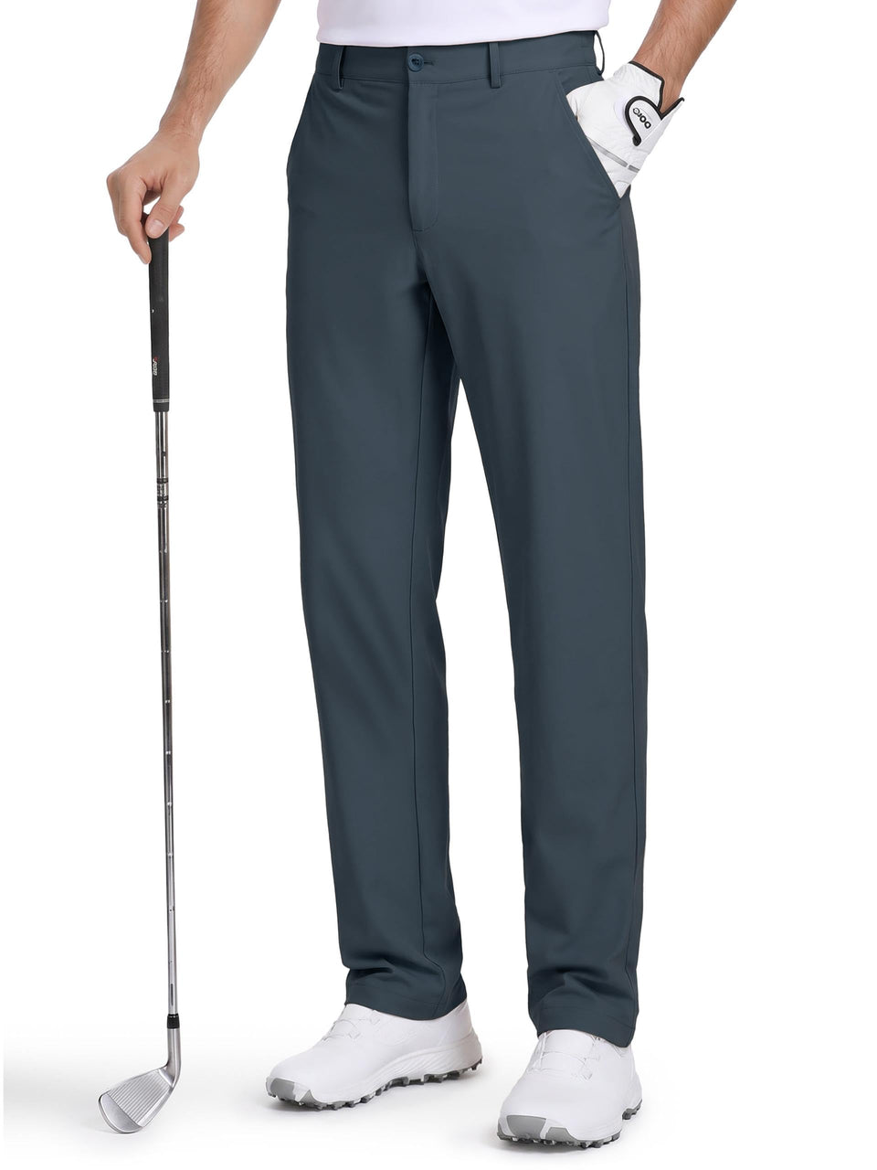 SEVEGO extra tall golf pants front view showing sleek silhouette for tall players on the course