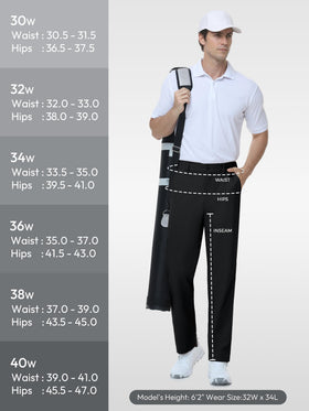 SEVEGO belt loops and flat front design for office to course versatility