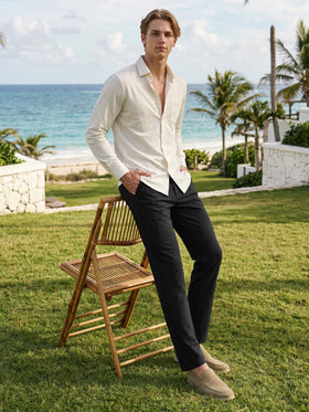 SEVEGO straight leg design highlights tailored silhouette and professional look