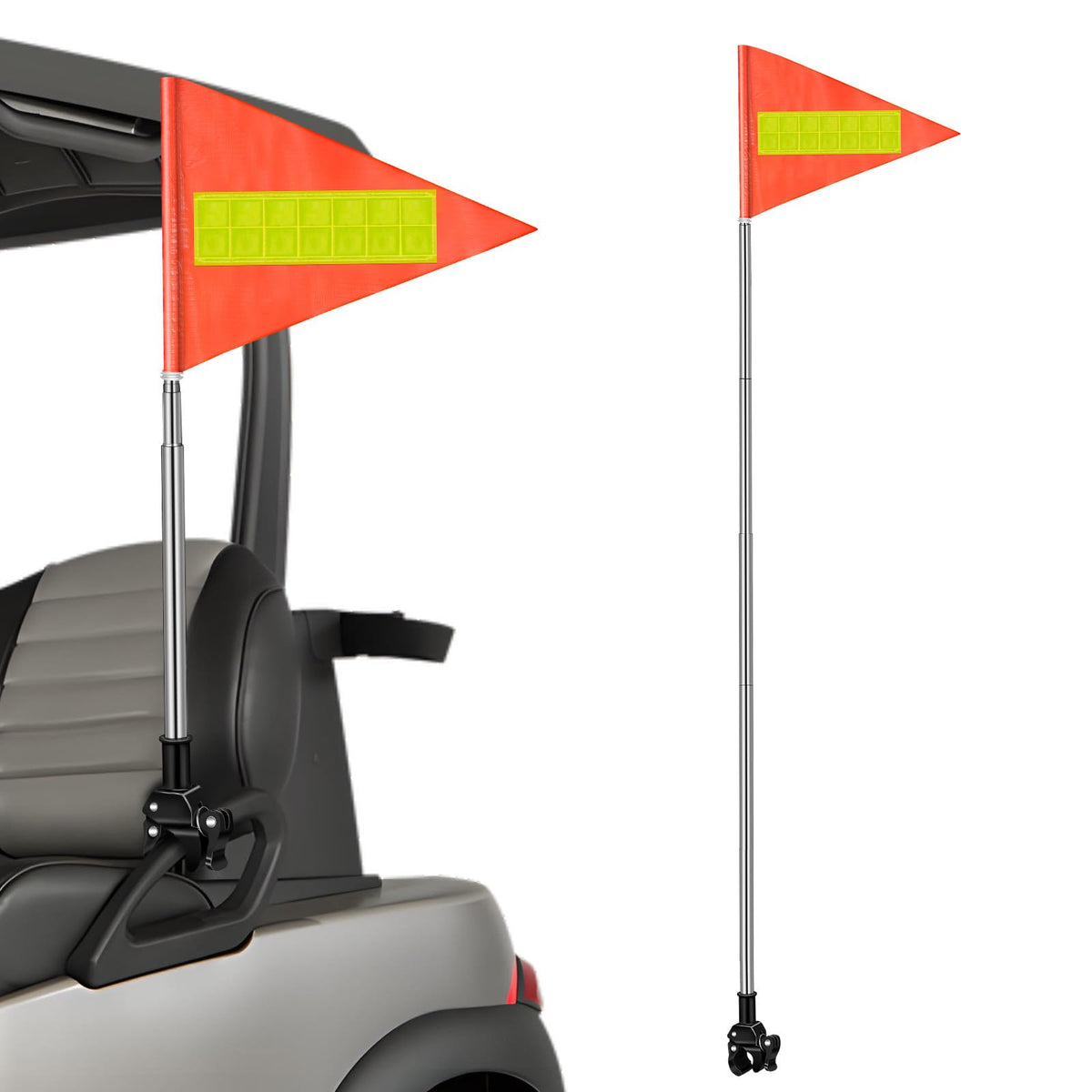 SEWACC bike-compatible flag suitable for scooters and cycles, boosting safety.
