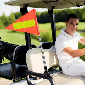 SEWACC reflective flag improves visibility during dusk and night travel.