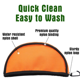 Sewrung orange tool edge cleaning, helps clear grip area after rough play.