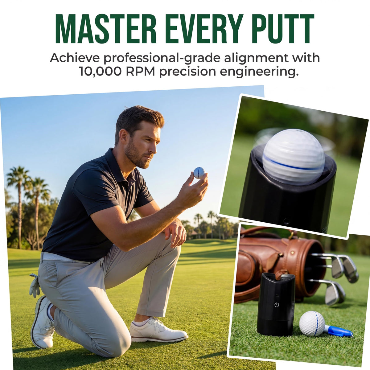 SEYIMTU golf ball spinner portable training aid suitable for home or range.