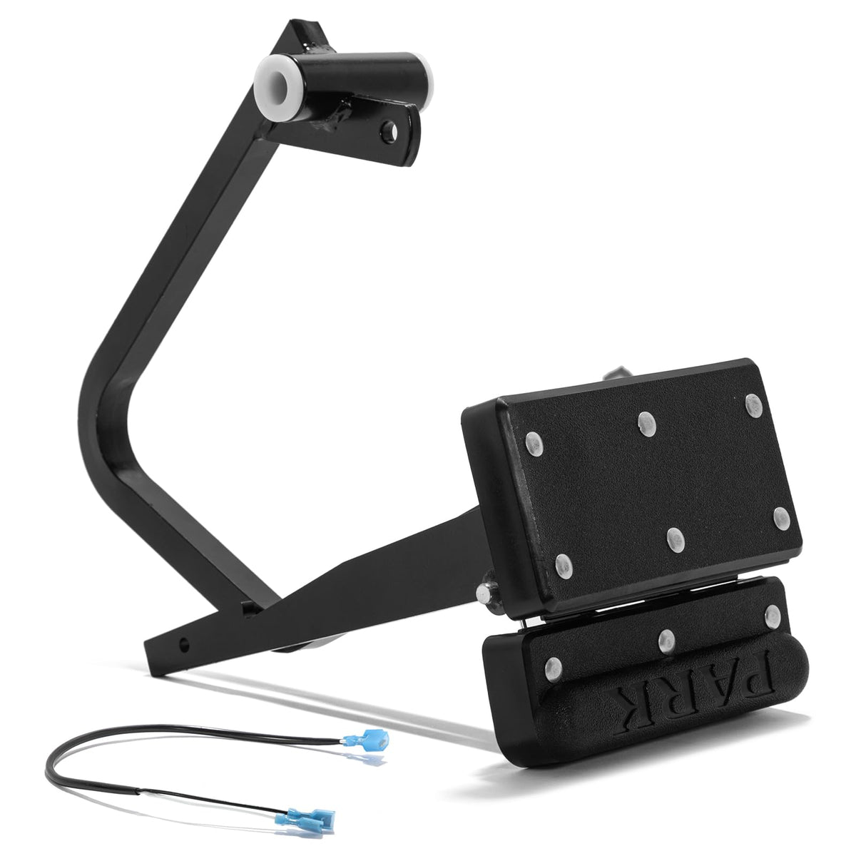 SFriding brake pedal assembly closeup shows durable metal build for EZGO gas carts