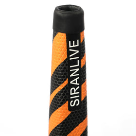 SHABIER orange leather grip helps consistent ball contact during swings.