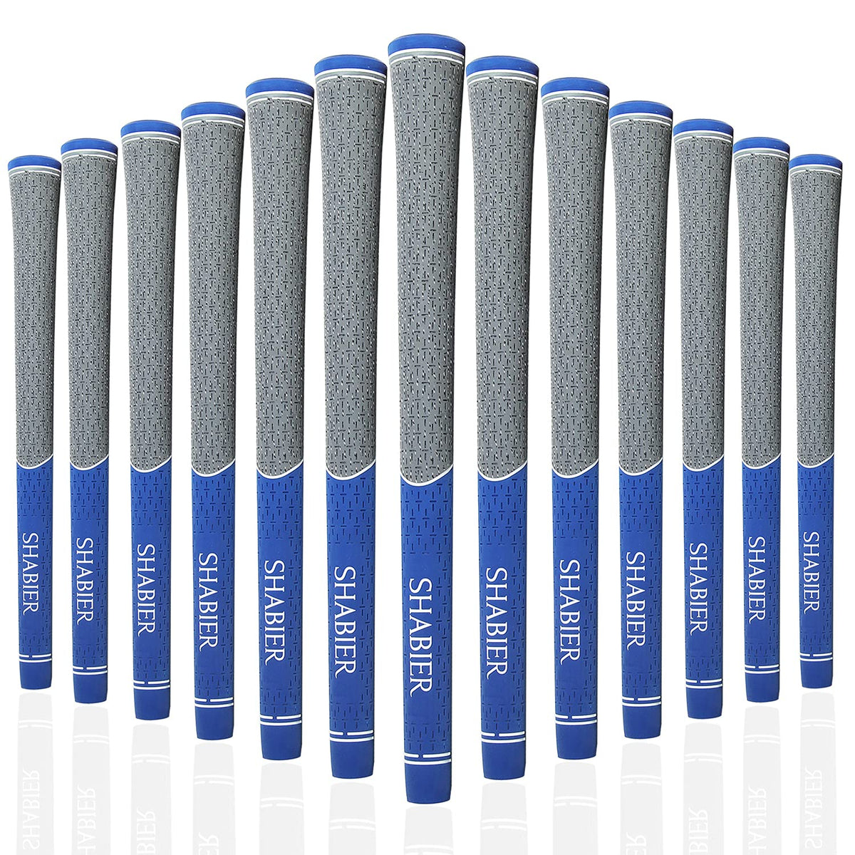 SHABIER multi compound golf grips blue top view for secure high-traction grip.