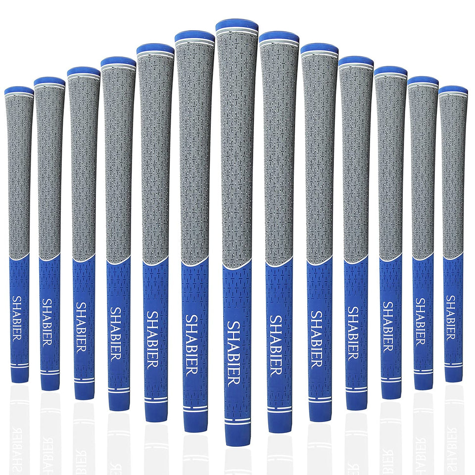 SHABIER multi compound golf grips blue top view for secure high-traction grip.