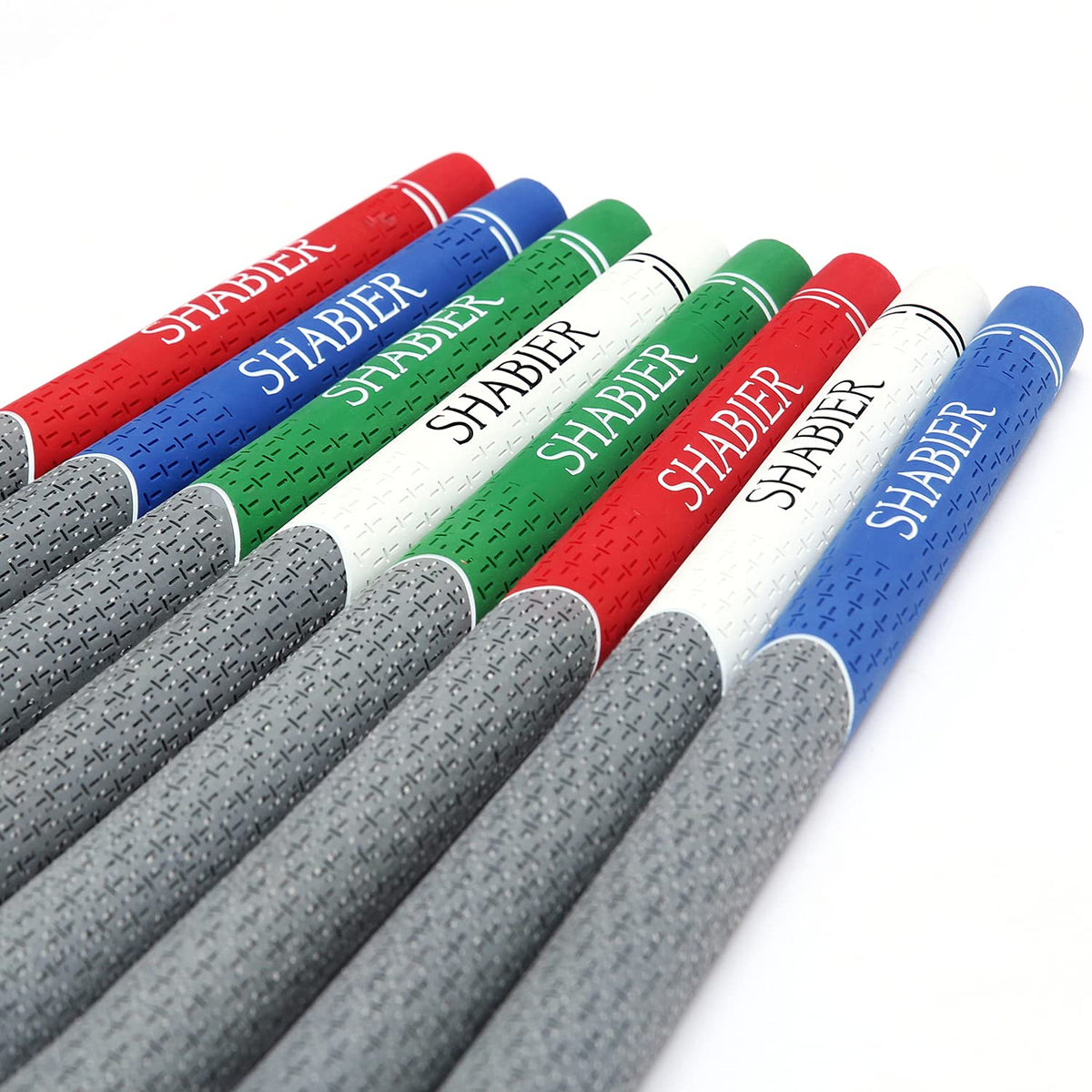 SHABIER 13-pack red golf grips on workshop surface reflects durable everyday use