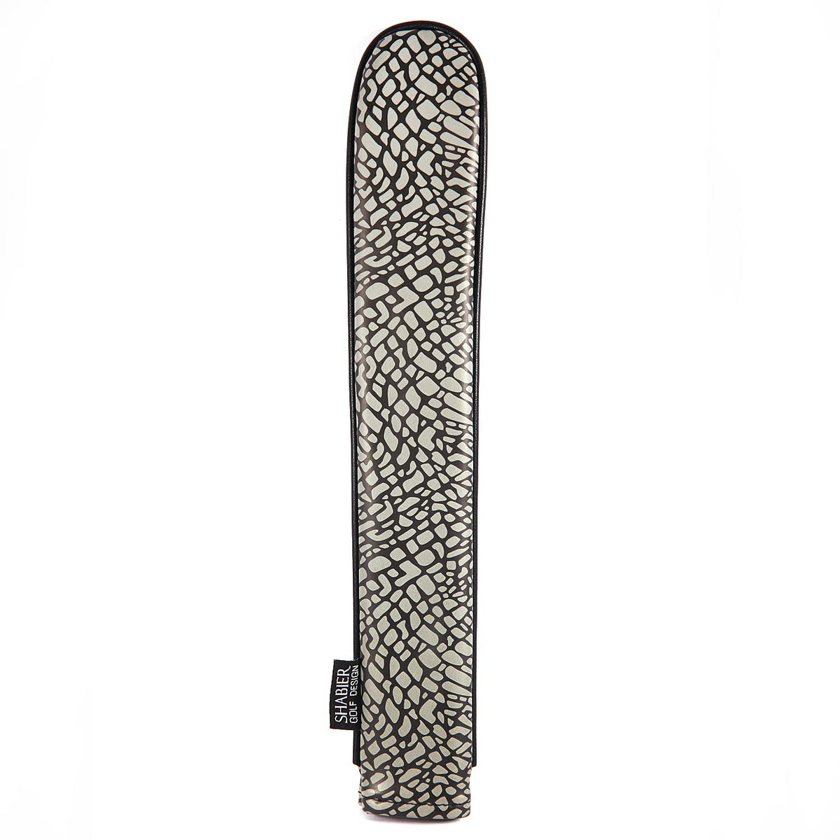 SHABIER PU leather waterproof golf alignment stick cover with elephant skin pattern protects clubs.