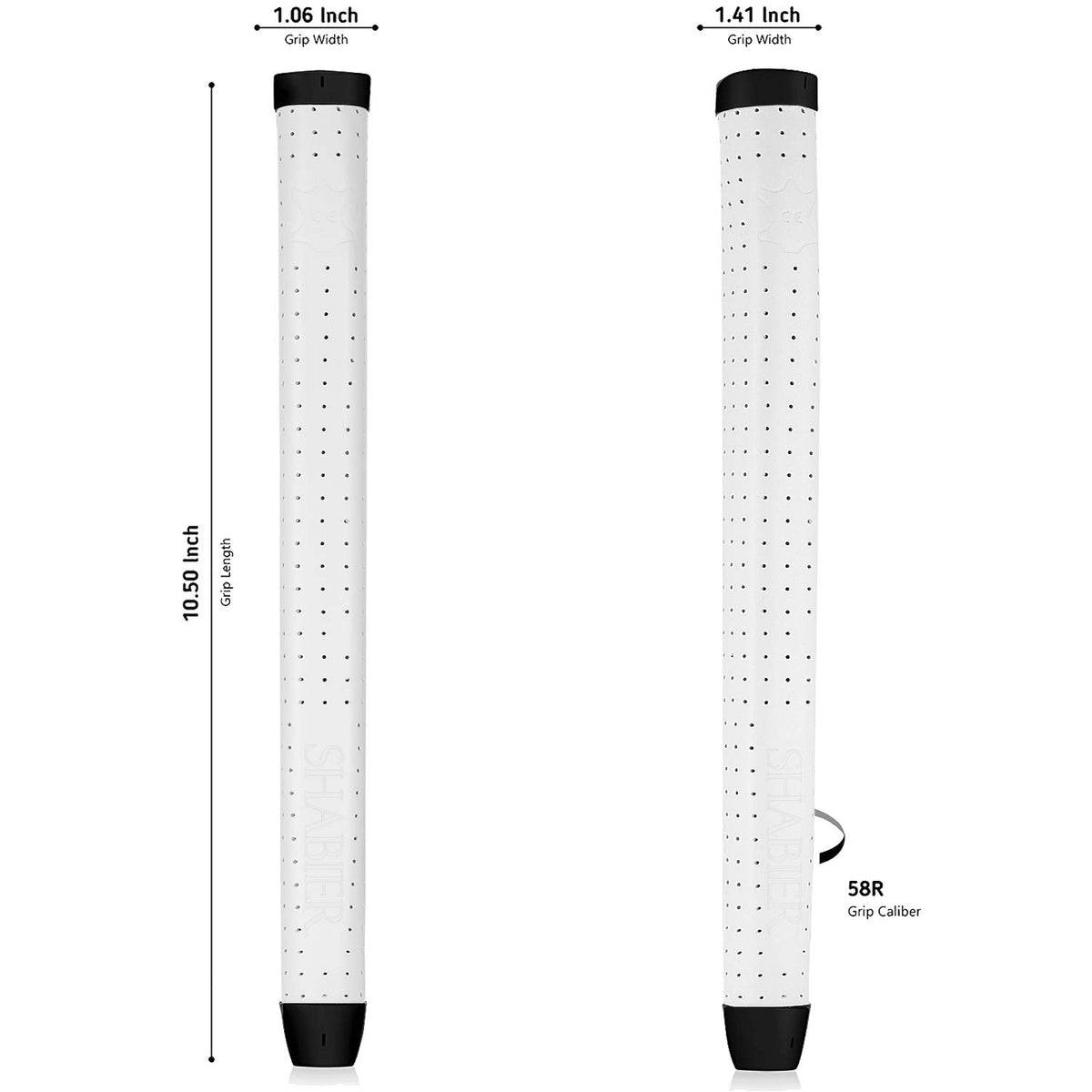 Shabier soft rubber lower section enhances hitting feel and comfort.