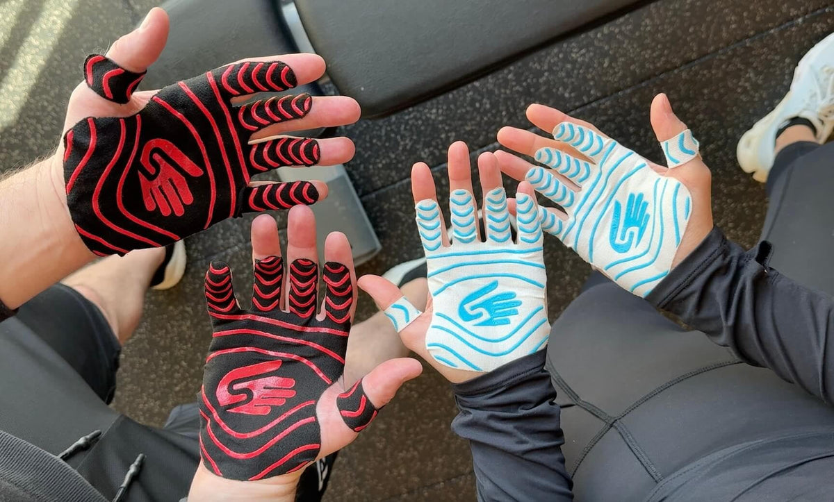 Shadowz Grips resist sweat during a workout for secure handling.