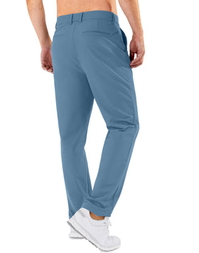 Shallowlulu baby blue golf pants back view highlighting secure pockets and clean lines