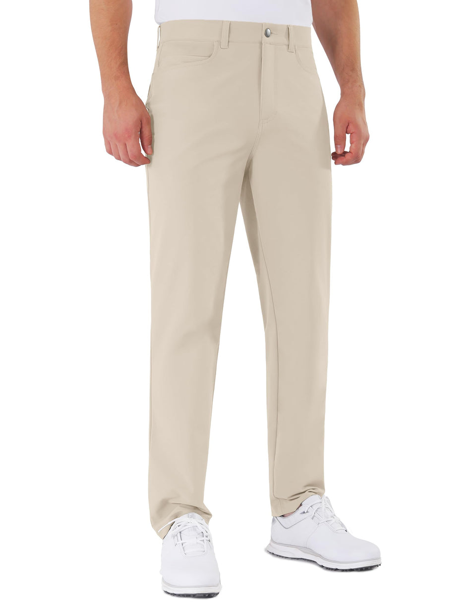 Shallowlulu golf pants quick dry fabric on light khaki for all-day comfort on the course