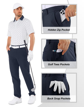Shallowlulu water-repellent golf pants stay dry in light rain
