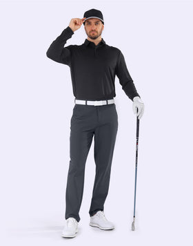 Shallowlulu mens golf pants 3d-cut tailoring graphite delivers athletic modern look