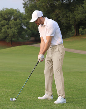 Shallowlulu men's golf pants six-pocket layout securely holds essentials.