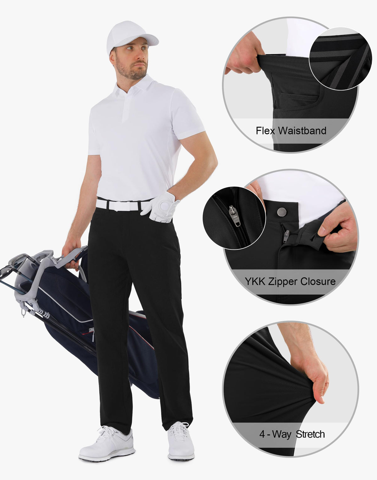 Shallowlulu mens golf pants back pocket detail