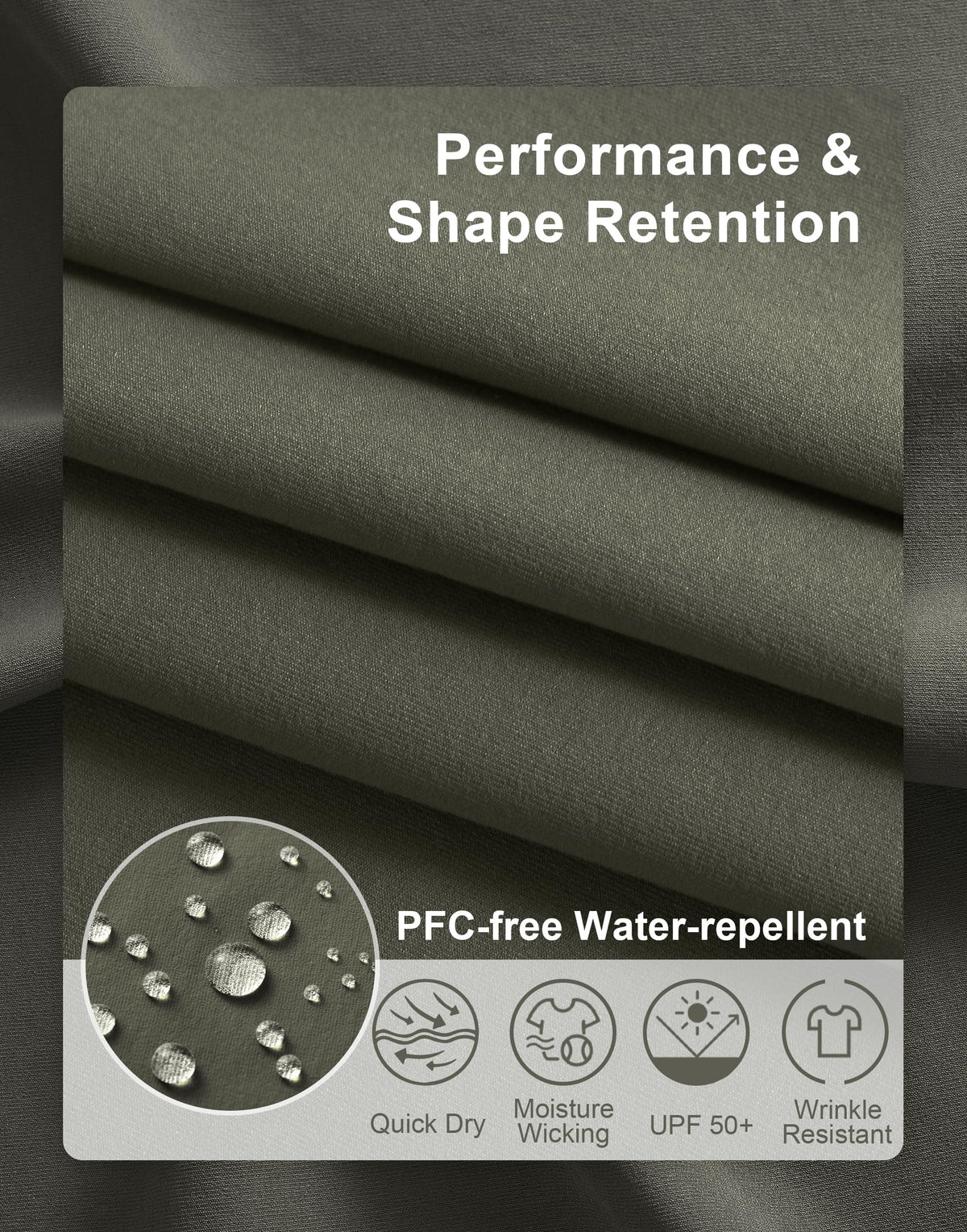Shallowlulu men's golf pants classic-fit olive, versatile for work and casual outings