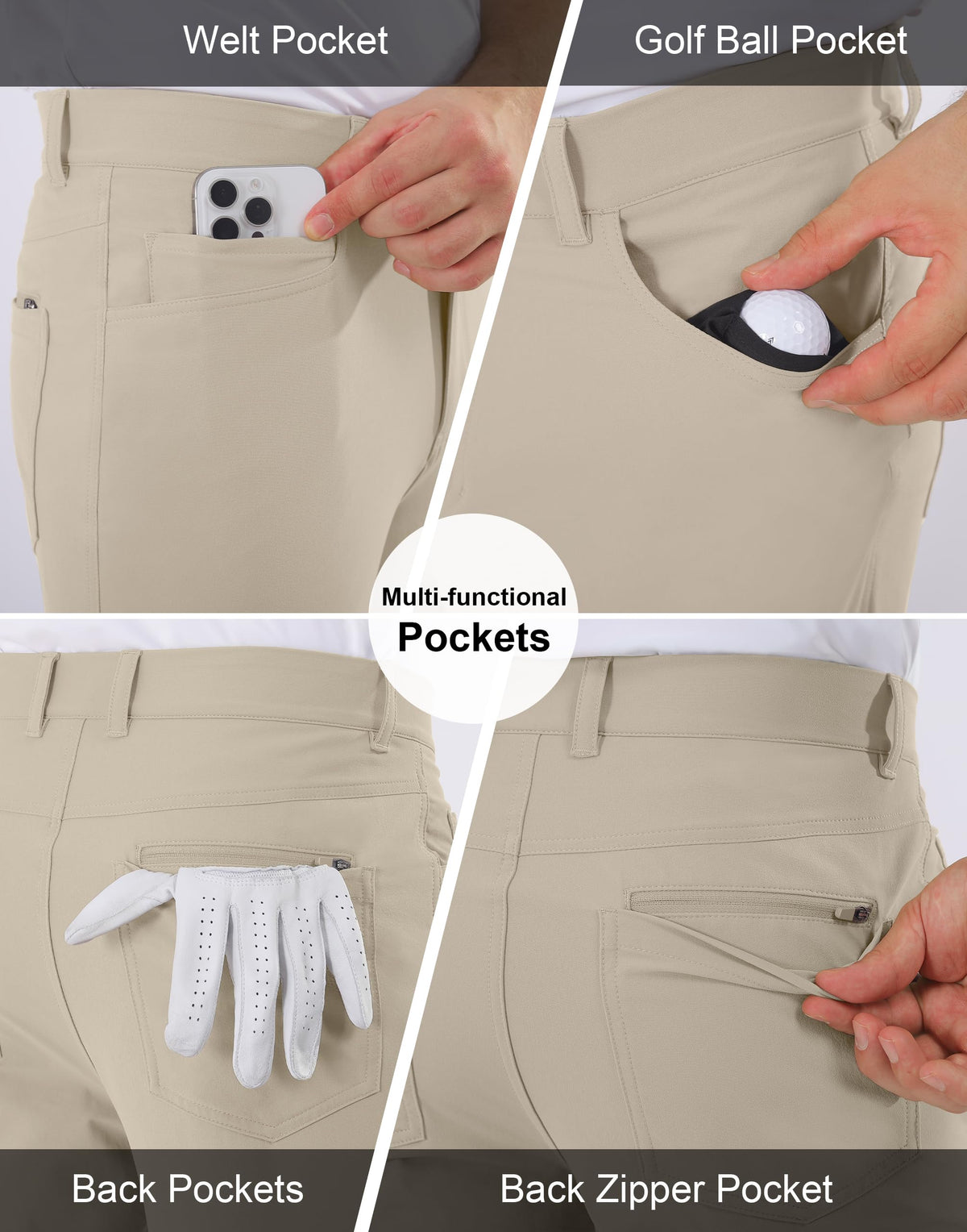 Shallowlulu five-pocket design with secure storage.