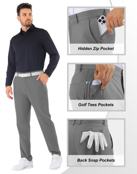 Shallowlulu men's golf pants flex waistband for adjustable comfort.