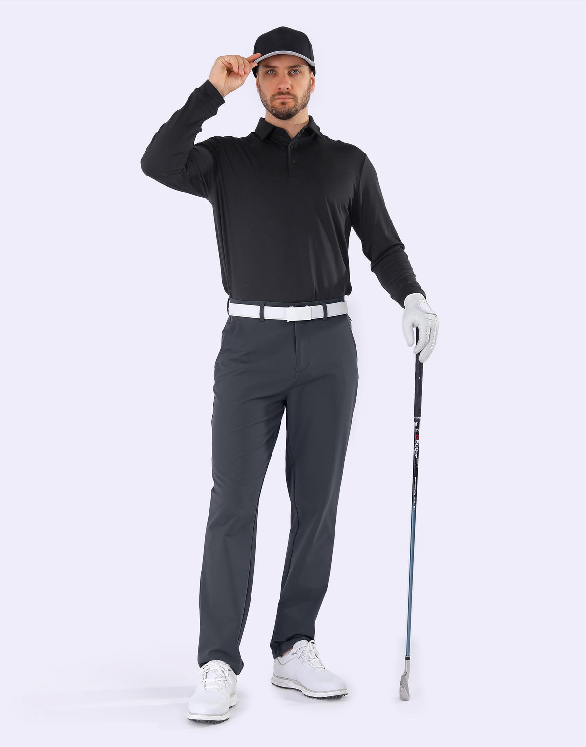 Shallowlulu graphite grey 38W-34L pants shown for a tailored, modern look.
