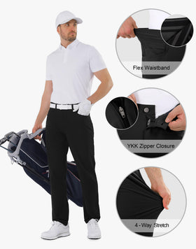 Shallowlulu men's golf pants pocket detail, showing multiple sturdy pockets for gear.