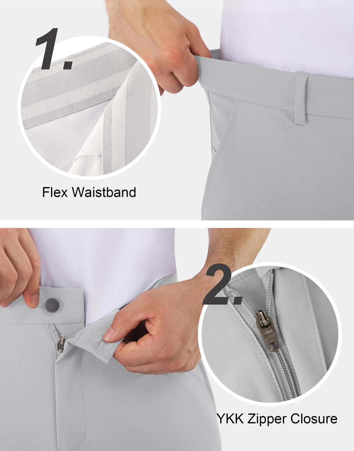 Shallowlulu mens golf pants quick dry breathable fabric for on course