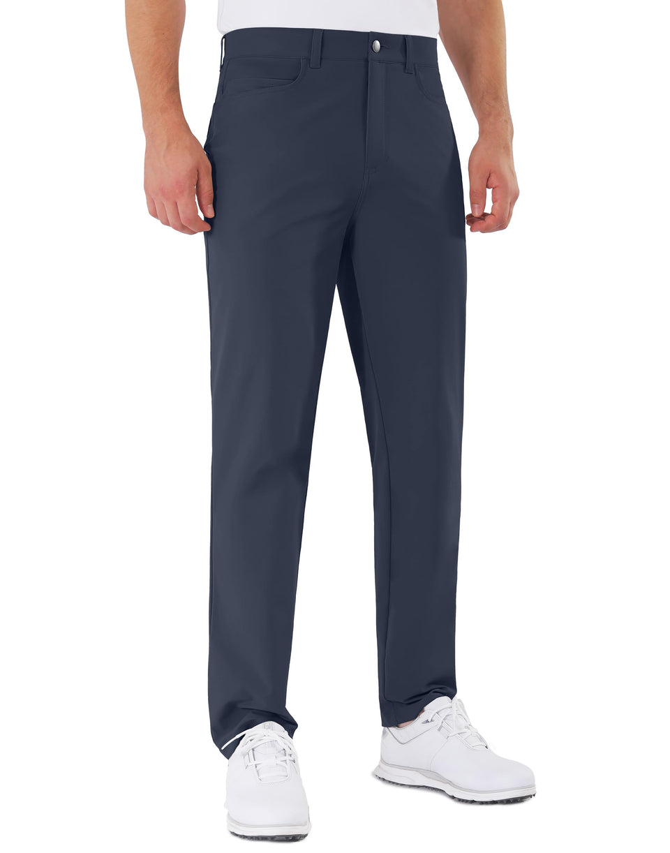 Shallowlulu men's golf pants show quick-dry fabric for all-day comfort on the course.