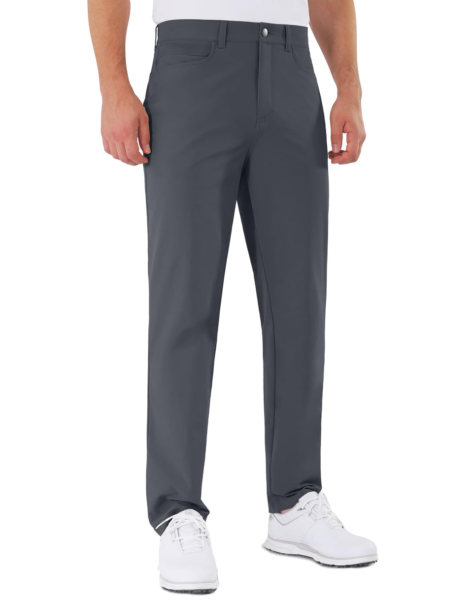 Shallowlulu men's golf pants showing quick-dry fabric for all-day comfort