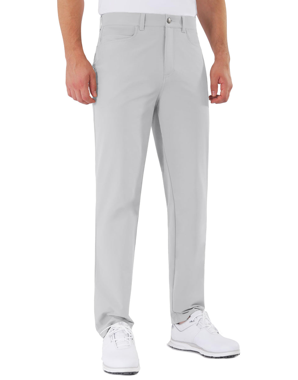 Shallowlulu men's golf pants front view showing quick-dry stretch and fit for all day comfort