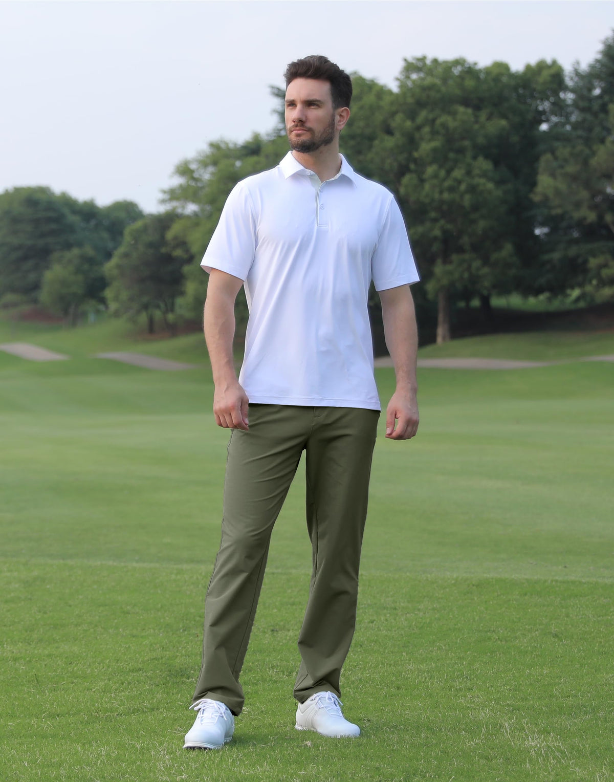 Shallowlulu golf pants with a six-pocket layout for on-course storage and convenience.