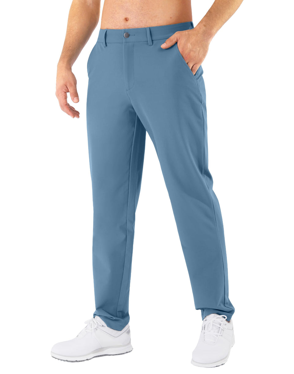 Shallowlulu men's golf pants front view showing stretch comfort and modern fit