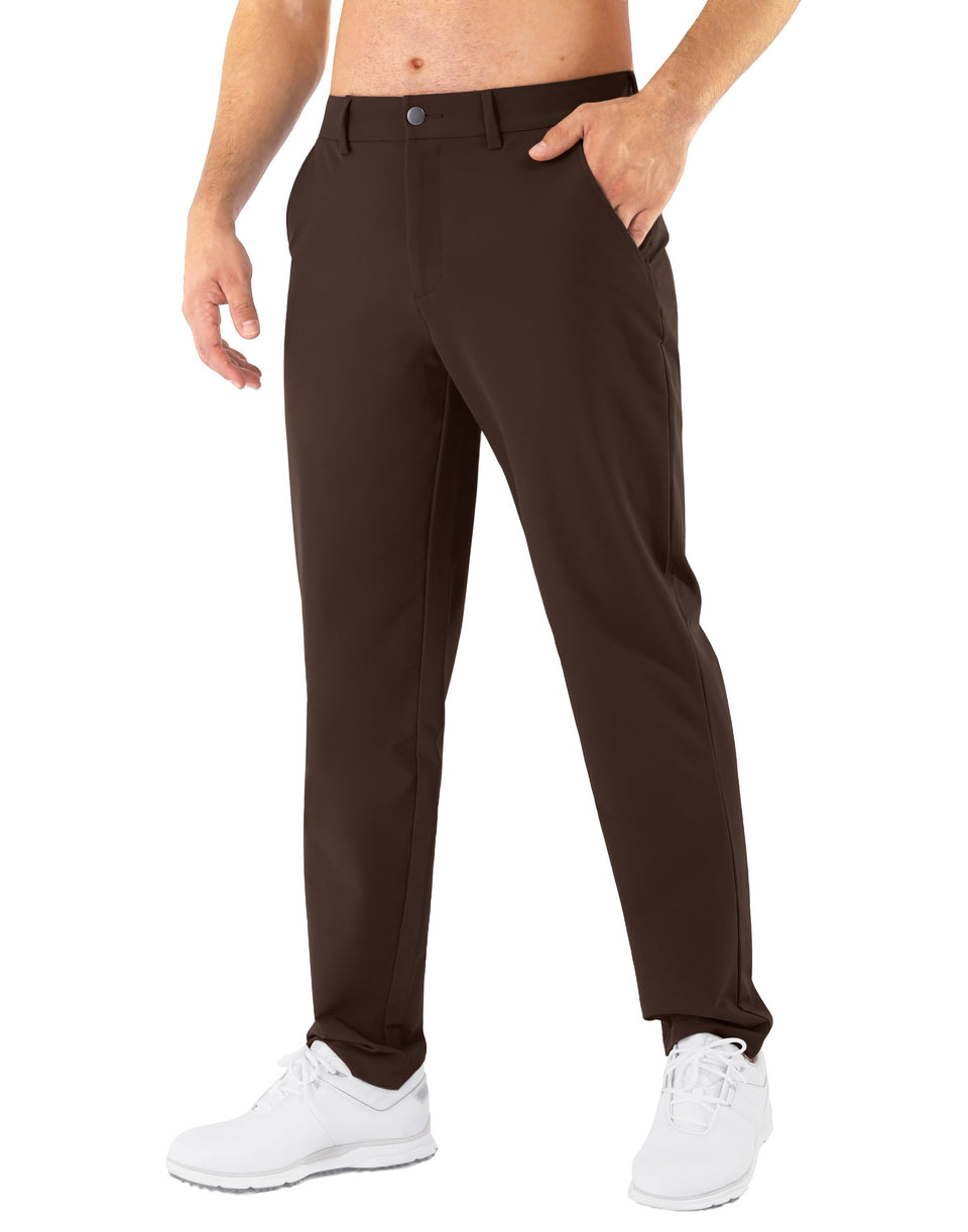 Shallowlulu men's golf pants front view showing classic fit and stretch for all-day comfort.