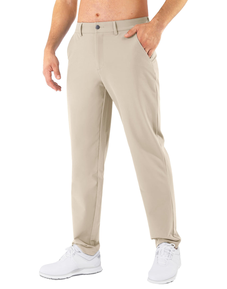 Shallowlulu men's golf pants stretch classic fit for comfortable swings and mobility.