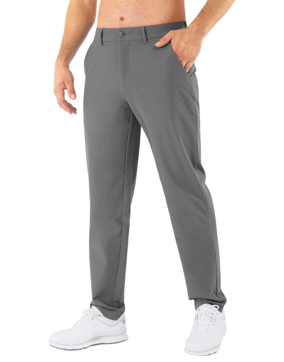 Shallowlulu men's golf pants stretch classic fit for unrestricted movement.