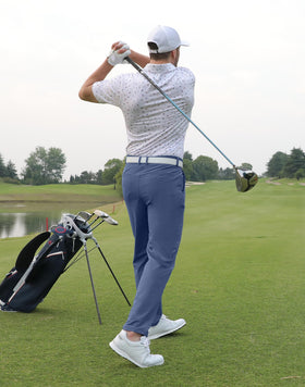 Shallowlulu men's golf pants UPF 50+ sun protection blocks rays.