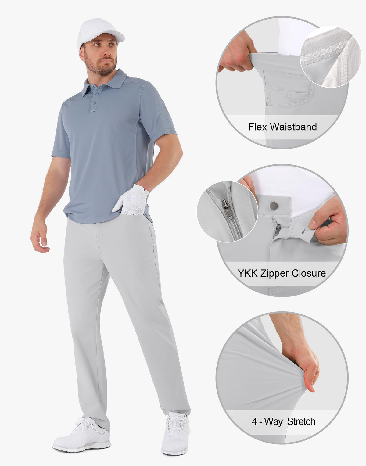 Shallowlulu men's golf pants UPF50+ protection for sunny rounds.