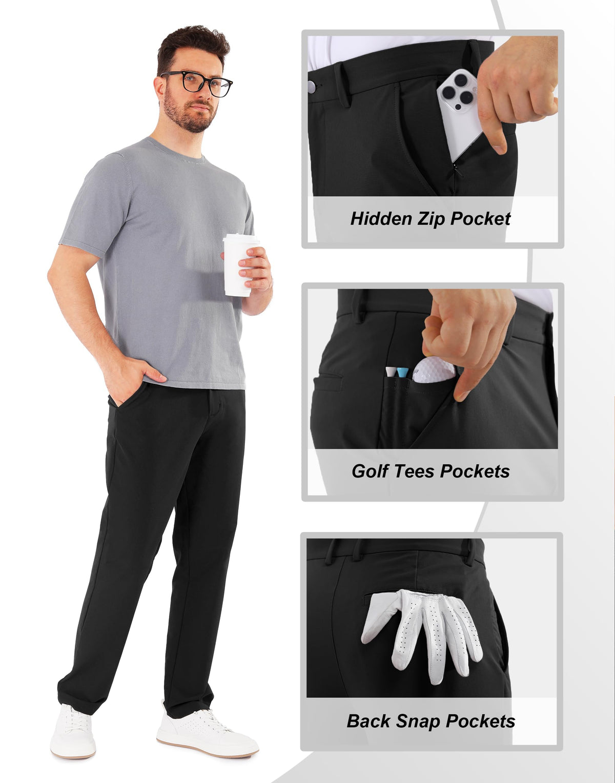 Shallowlulu mens pants belt-loop detail for secure, classic fit