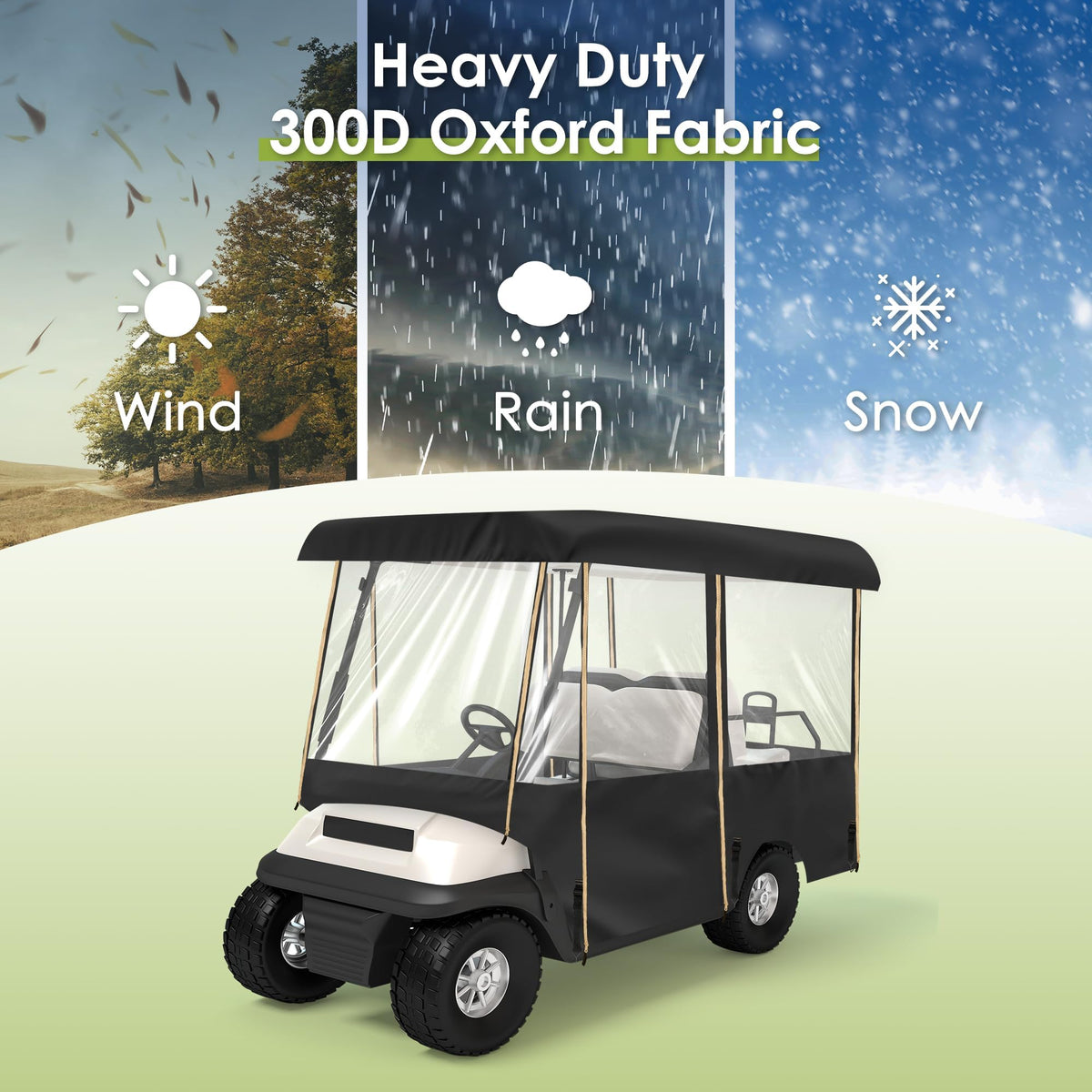 SHANTRA 300D Oxford fabric enclosure is durable and quick-drying on windy days.
