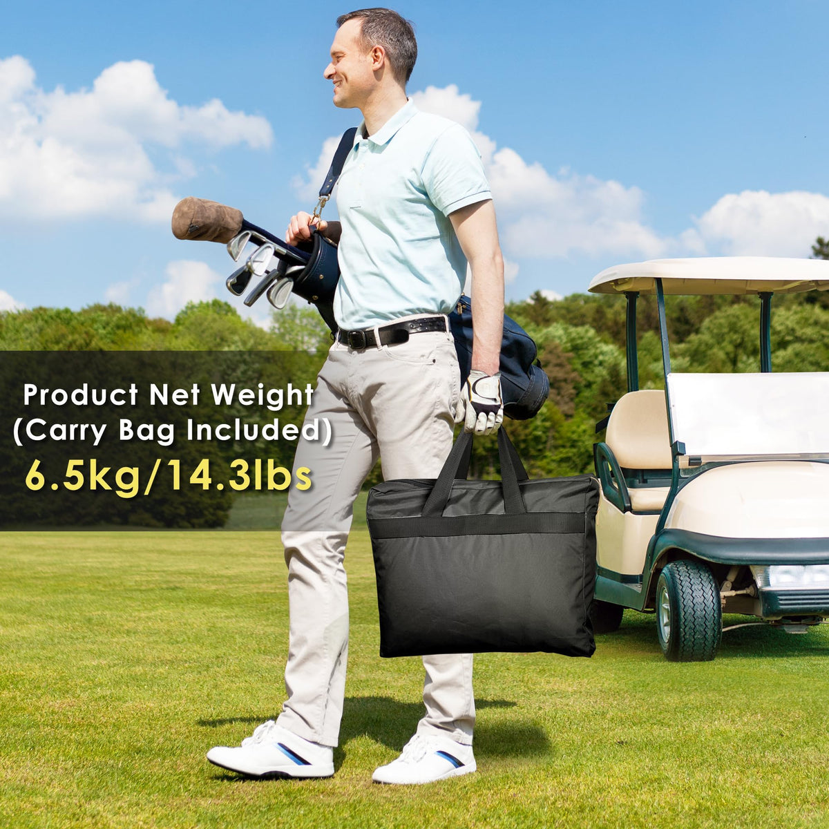 SHANTRA easy setup with carry bag and clear instructions for transport.