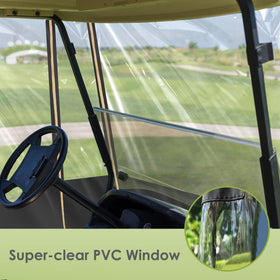 SHANTRA enclosure with zip side door for easy access on the course.