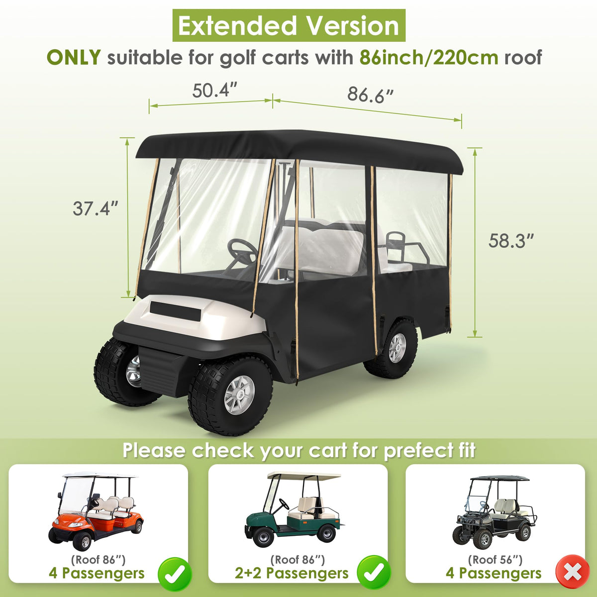 SHANTRA universal-fit cover keeps your golf cart protected during rain and sun.