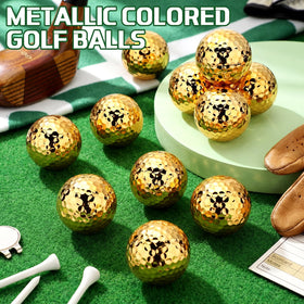 Gift-ready Shappy gold golf balls appeal to dad and golfer friends